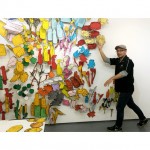 Goro Shimano with object drawings.