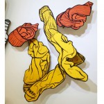 Drawings of a pair of socks.