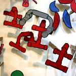Drawings on push-up bars