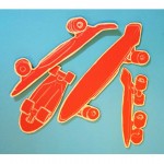 Skateboard drawing. Oil pastel on paper.